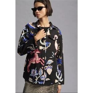 Size S//By Anthropologie Whimsical Animal Print Sweater Coat